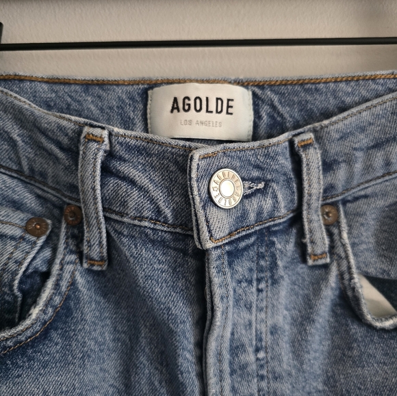 AGOLDE Riley High Rise Straight Crop in Whiplash Jeans Size 24 - Picture 3 of 8